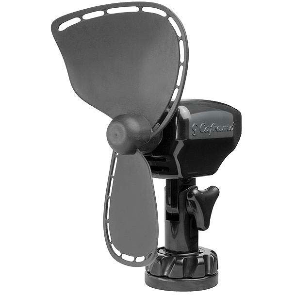 Caframo Ultimate 2-Speed Compact 12VDC Fan w/Lighter Plug & Suction Cup Mt., Black